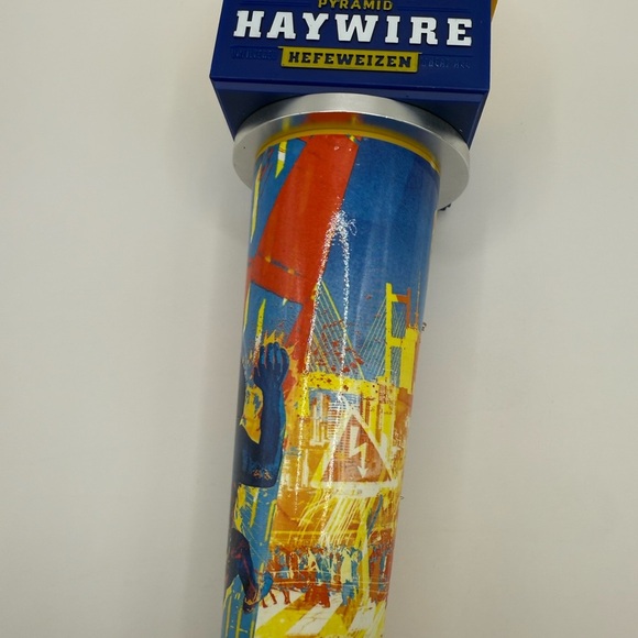 Pyramid Haywire Hefeweizen Beer Tap Handle – 12” Rare Cone Style Draft Pull - Picture 4 of 12